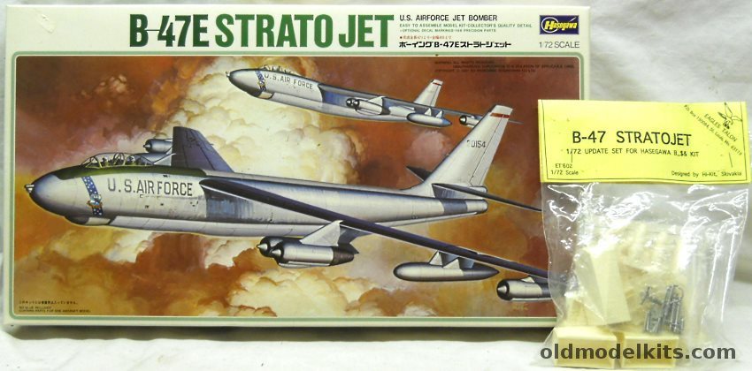 Hasegawa 1/72 Boeing B-47E Stratojet SAC  With Eagles Talon Resin Update Set, K7 plastic model kit